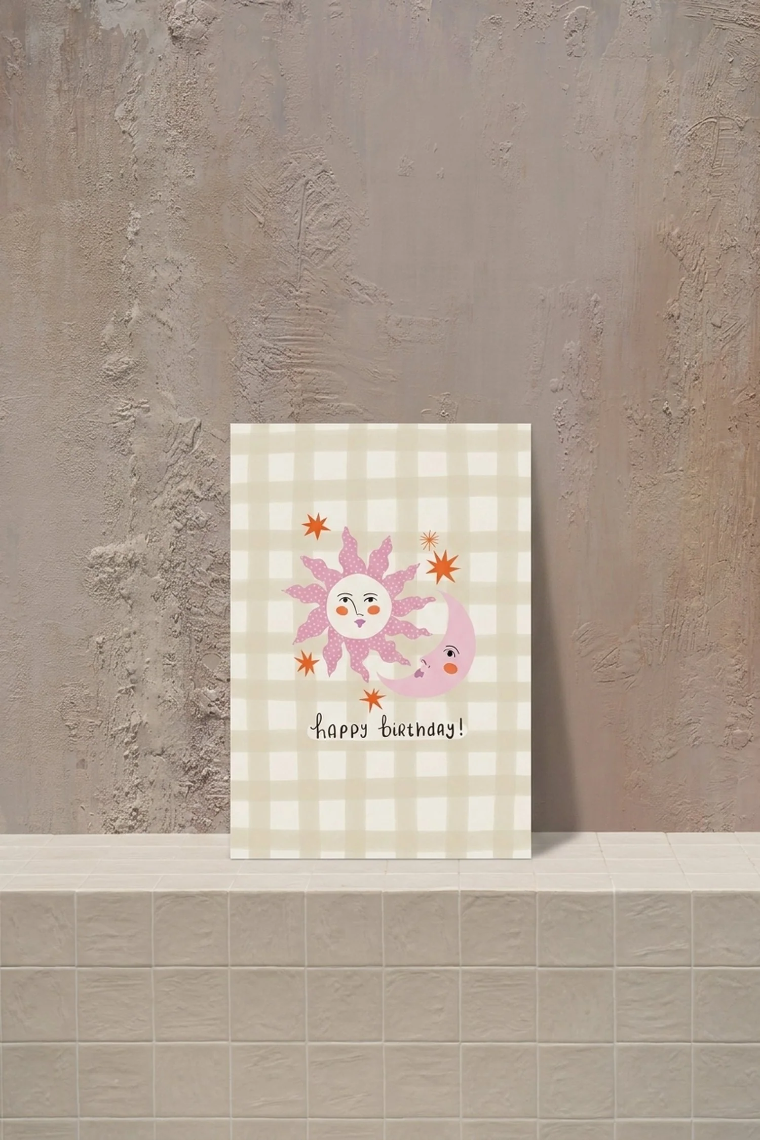 Happy Birthday Card Sun-Moon